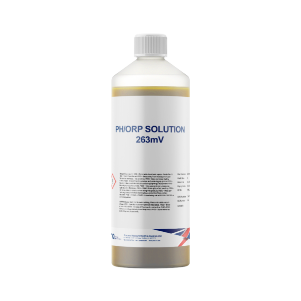Bottle of Redox-ORP Solution 263mV for sale by PMA LTD